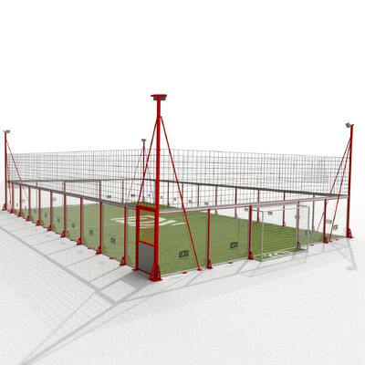 Modular Outdoor Indoor Soccer Field Explosion Proof Custom Size Football Training Cage