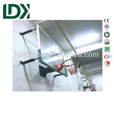 Indoor Fixed Height Wall Basketball Hoop System Glass 1800x1050x12mm