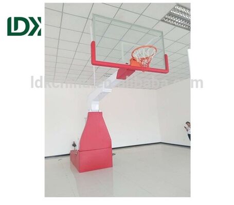 International Standard Thickness Remote Control Portable Basketball Hoop System With Padding And LED Scoreboard