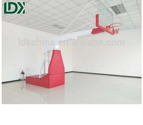International Standard Thickness Remote Control Portable Basketball Hoop System With Padding And LED Scoreboard