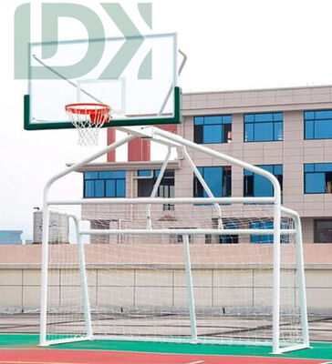 Design Goals Combo Multifunction Sport Goals Basketball Hoop Soccer Goal With High Grade Steel Tube Support Structure