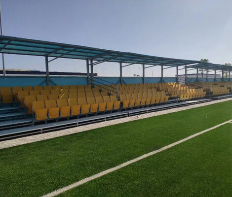 Sports Stadium Retractable Bleachers System Comfortable Front Folding Seats