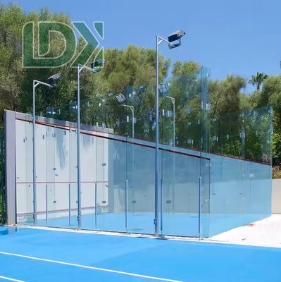 Lighting-Enabled Steel Frame Panoramic Squash Court Glass Wall For Outdoor Squash Venues