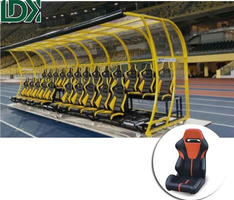 Portable Dual-Row Folding Substitute Bench For Football Field Player Seating Solution