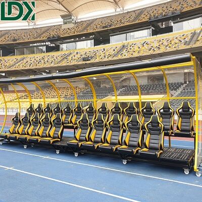 Portable Dual-Row Folding Substitute Bench For Football Field Player Seating Solution