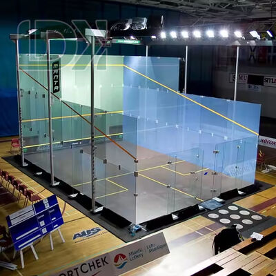 Blue Panoramic Squash Court Double Field 9750mm X 7620mm Top Choice For Competitions
