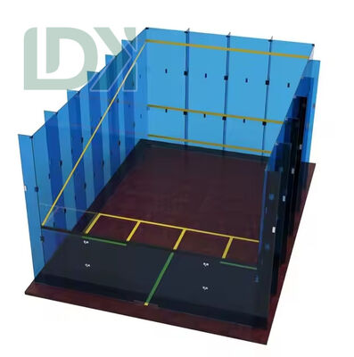 Blue Panoramic Squash Court Double Field 9750mm X 7620mm Top Choice For Competitions