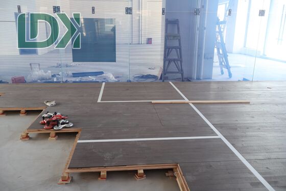 Standard Panoramic Squash Court Competition Training Venue LDK2022E with Blue GlassWall