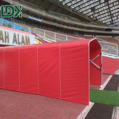 Outdoor Rainproof Detachable Mobile Football Player Tunnel 2*15*2.2m Constructed From High Grade Galvanized Steel