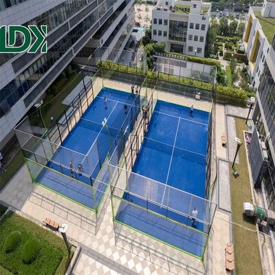 Professional Grade Glass Fenced Padel Court With Tempered Glass Fencing And Steel Mesh