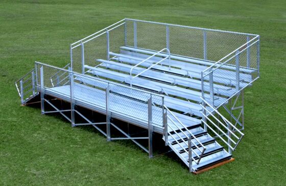 Customized Colors Steel Galvanized Portable Aluminum Bleacher For Luxury Outdoor Football Stadium