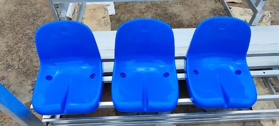 Football Stadium Sport Fixed Seating Plastic Grandstand With Customized Colors