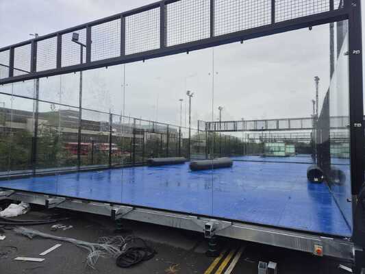 Paddle Tennis Equipment With Full Glass Panoramic Padel Court