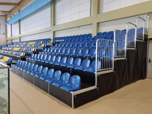 Customized Colors Retractable Seating Football Stadium Chair Padel Court Foldable Vip Stadium Bleacher For Indoor Or Outdoor