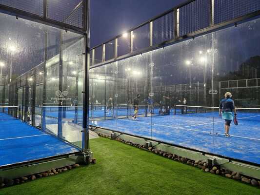 Transform Outdoor Space Panoramic Paddle Court Artificial Turf and Foundation Included