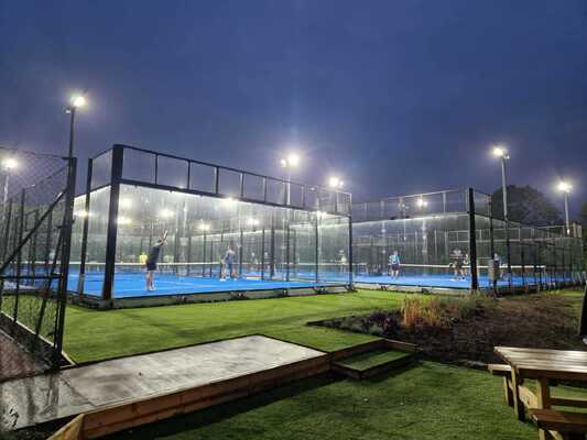 Transform Outdoor Space Panoramic Paddle Court Artificial Turf and Foundation Included