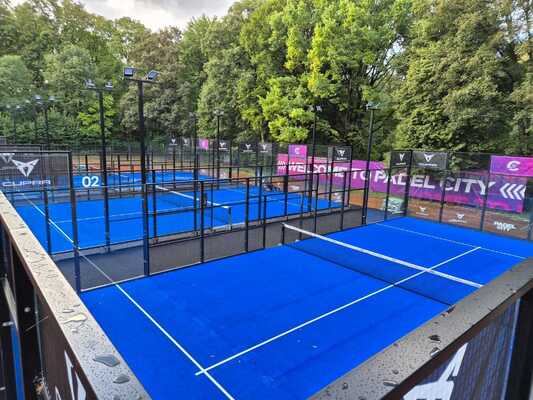 Complete Set Panoramic Padel Paddle Tennis Courts Perfect For Indoor Outdoor