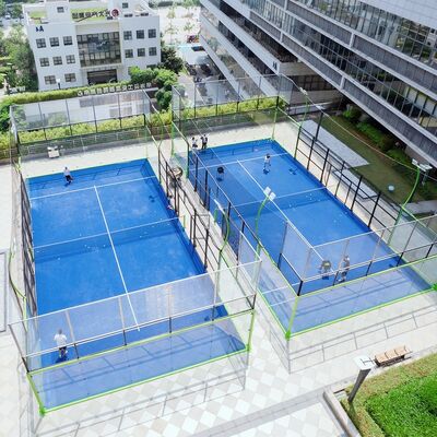 Professional Sports Field Glass High Strength Tempered Glass Padel Court Enclosure