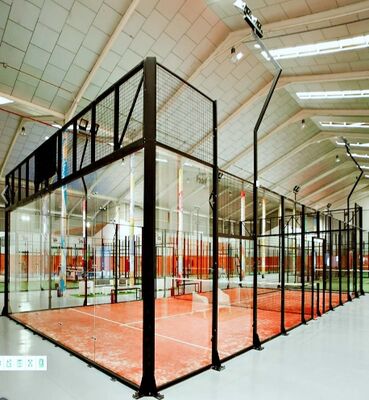 High Grade Stainless Screws And Steel Net PE Coating Professional Grade Outdoor Padel Sports Field Panoramic Platform Tennis Equipment