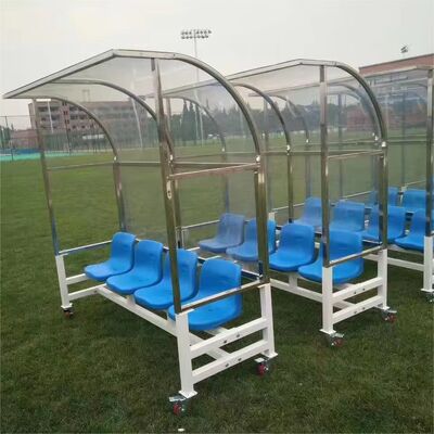 High Grade Steel Material Soccer Team Shelter And Substitute Bench For Portable Outdoor Football Training Equipment