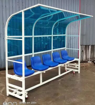 Customized Colors Portable Football Stadium 8 Seats VIP Seats Soccer Dugout Team Shelter