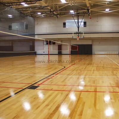 LDK-FIBAS-N Portable Assembled Wooden Basketball Court Indoor Full System Sports Wood Floor For Indoor 32*19m Or Customize