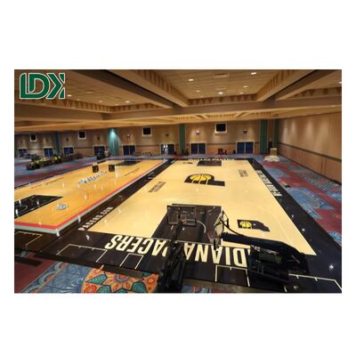 Custom-Logo FIBA Standard Basketball Court Floor - High-Quality Hard Maple Wood Surface