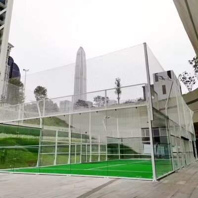 Customized Size LDK Sports Equipment Outdoor Indoor Panoramic Padel Court Cost Portable Paddle Tennis Court With Roof