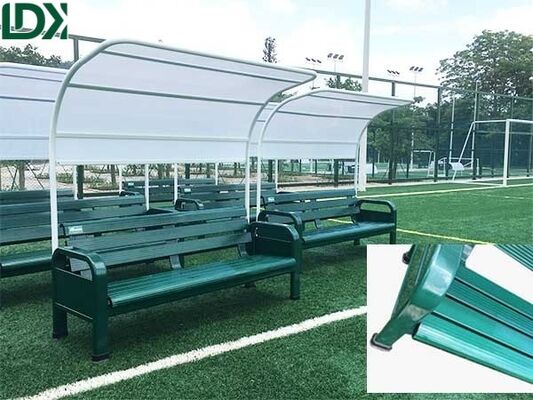 2.15m Aluminum  Soccer Pitch Portable Soccer Bench With Tent Player Team Rest Area Equipment