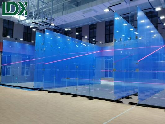 Indoor Illuminated Squash Court Single And Double Player Squash Court Sports Venue