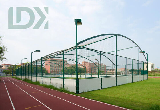 Customized Soccer Cage Enclosed Football Field With Steel Top Net Composite Boards