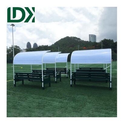 2.15m Aluminum  Soccer Pitch Portable Soccer Bench With Tent Player Team Rest Area Equipment