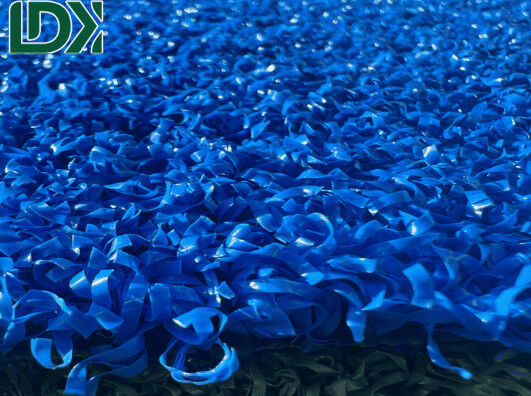 Durable Free Of Filling Artificial Grass Bule Curved Attractive 12mm Padel Turf