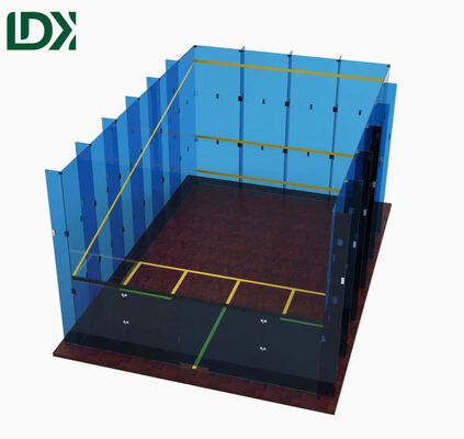 LED Outdoor Backyard Squash Court Durable Wood Flooring Squash Facilities Customization