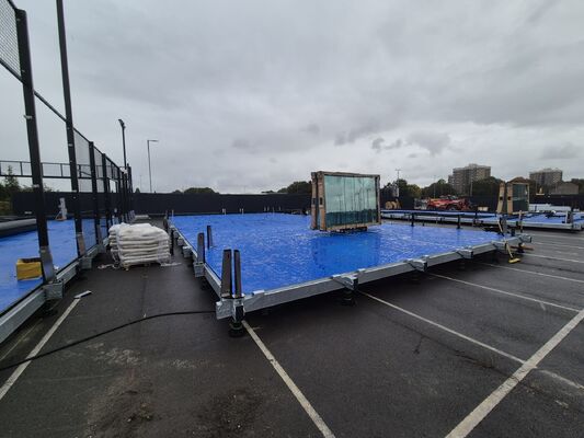 Modular Squash Court Squash Training System Impact Resistant Single Double Glass