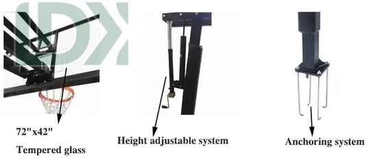 High Grade Basketball Stand Inground Basketball Hoop For Training Competition