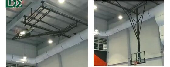 International Standard Thickness Padding Ceiling Suspended Retractable Basketball System For Professional Gymnasium Design