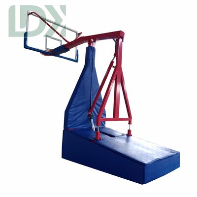 Foldable Basketball Stand With Glass Backboard And Adjustable Height Portable Basketball Hoop