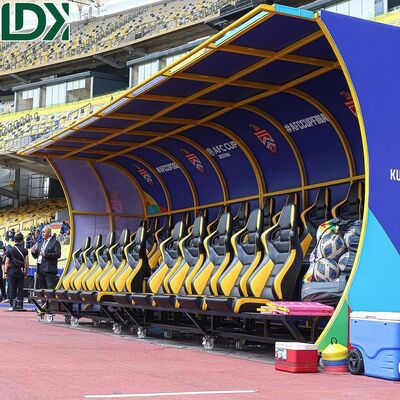 Portable Dual-Row Folding Substitute Bench For Football Field Player Seating Solution