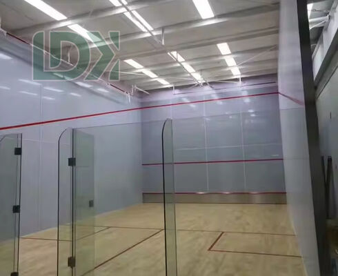Durable Squash Venue With Tempered Glass Front Wall And Lights