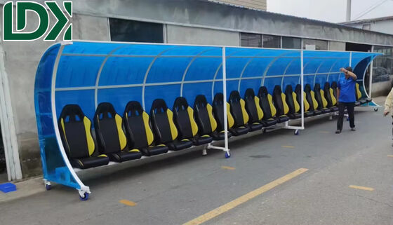 Portable Aluminum Soccer Field Seats Team Substitute Bench