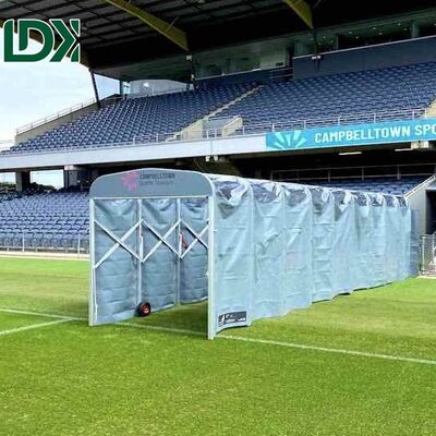 Outdoor Rainproof Detachable Mobile Football Player Tunnel 2*15*2.2m Constructed From High Grade Galvanized Steel