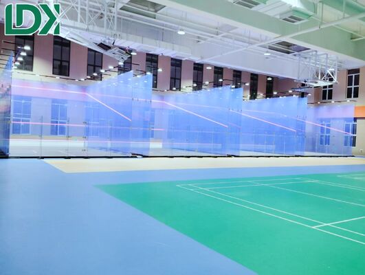 Tempered Glass Professional Indoor Squash Court For Customized Single And Double Competition