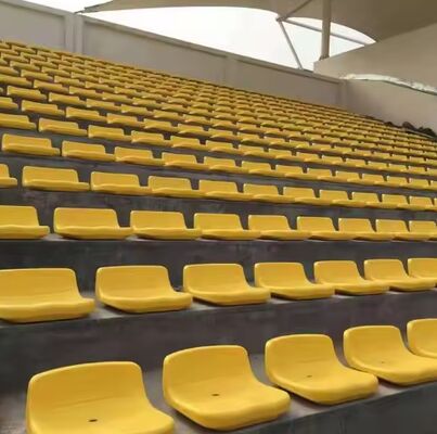 Football Stadium Fixed Seating Custom Logo PP Grandstand Bleacher In Various Colors