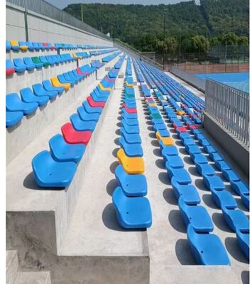 Football Stadium Sport Fixed Seating Plastic Grandstand With Customized Colors