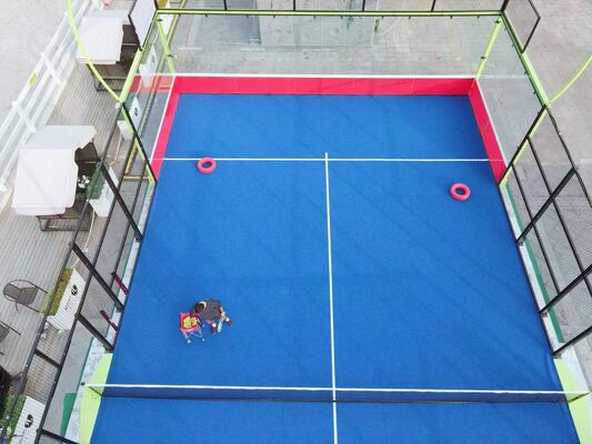 Professional Sports Field Glass High Strength Tempered Glass Padel Court Enclosure