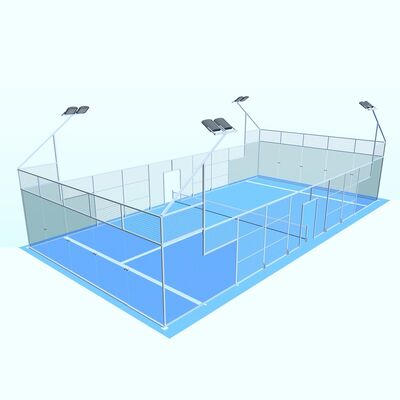 Professional Sports Field Glass High Strength Tempered Glass Padel Court Enclosure
