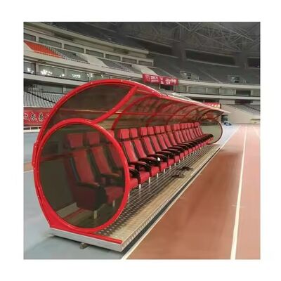 Football Stadium Dugout With Shatter-Proof Polycarbonate Board And Portable Design