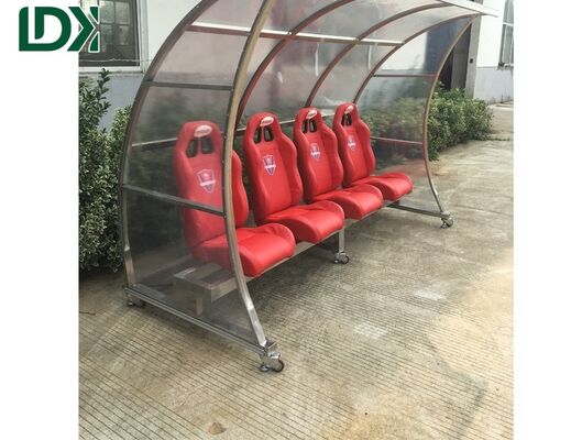 Portable Double Row Soccer Substitute Bench Durable Outdoor Training Match Solution