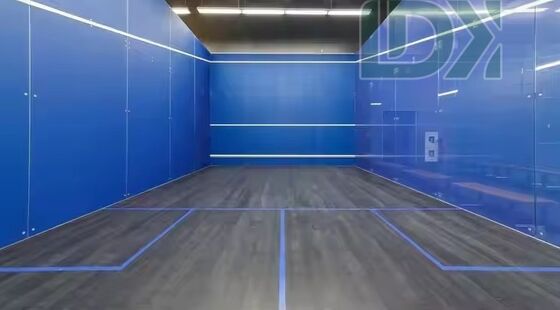 Premium Hybrid Glass Squash Court – Vibrant Multicolor Play for Elite Performance